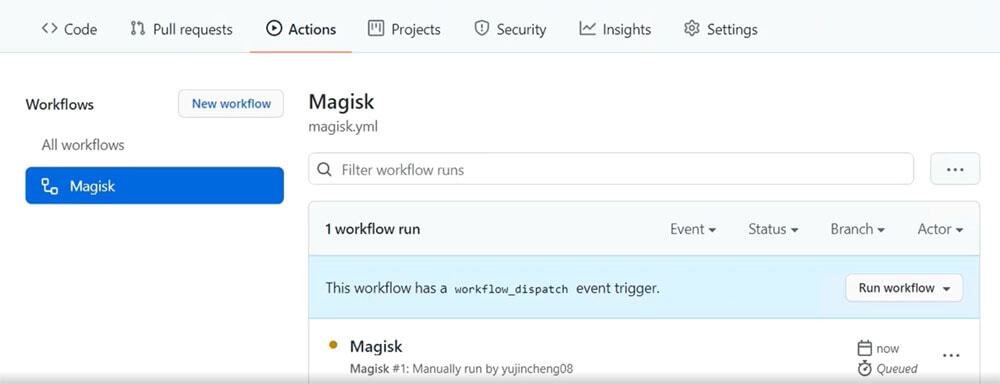 Magisk workflow