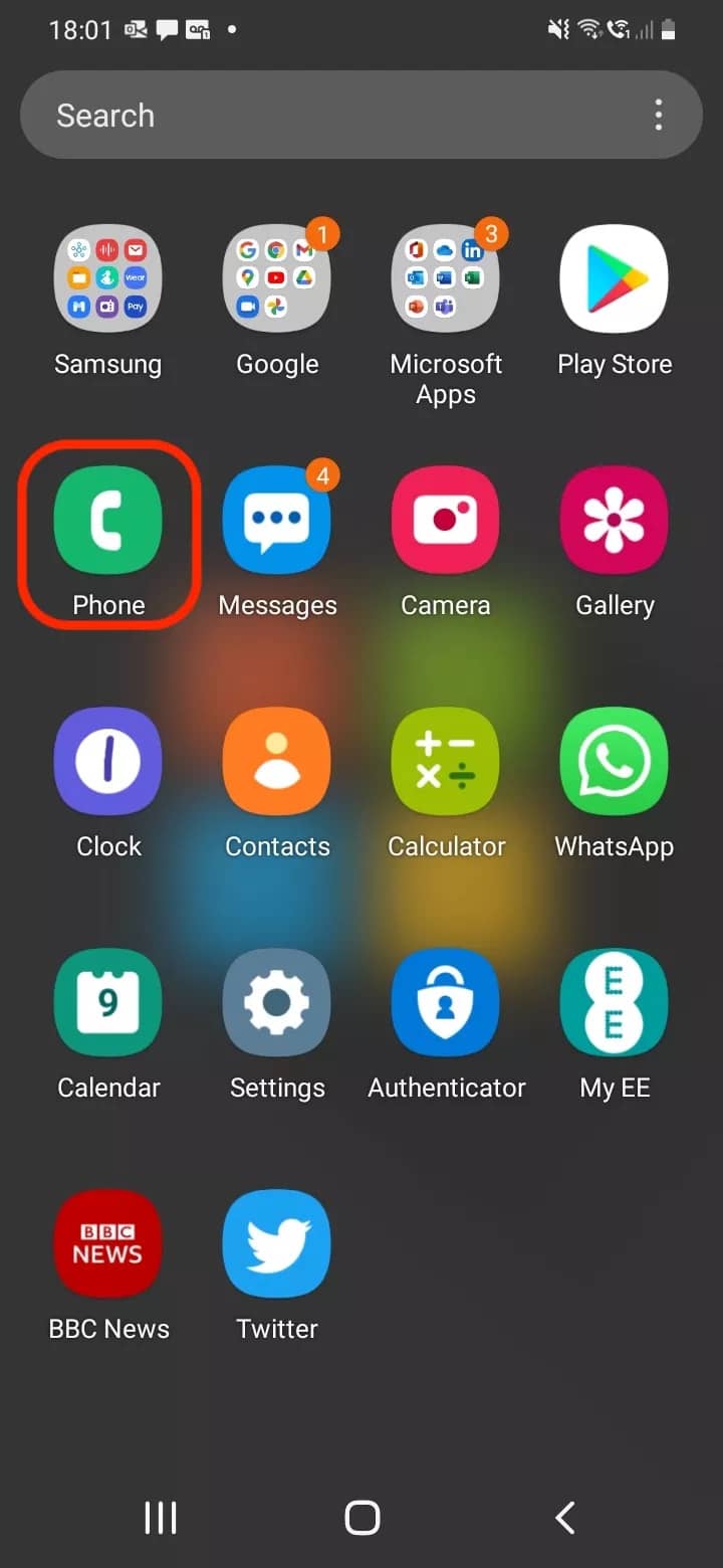 Ouvrez l'application Téléphone sur votre Android-1