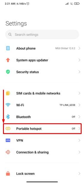 Configuration du point d'accès portable sur votre Android
