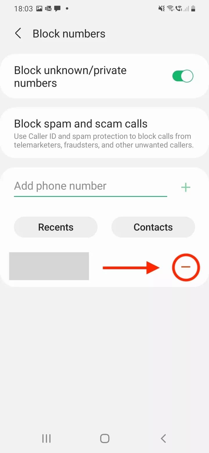 Remove block numbers on your Android-6