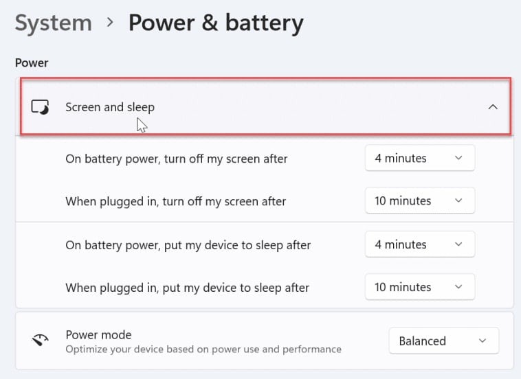 Screen and sleep