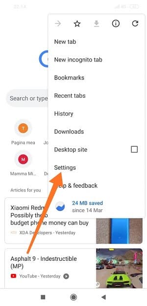 Settings-Chrome to stop pop-up ads