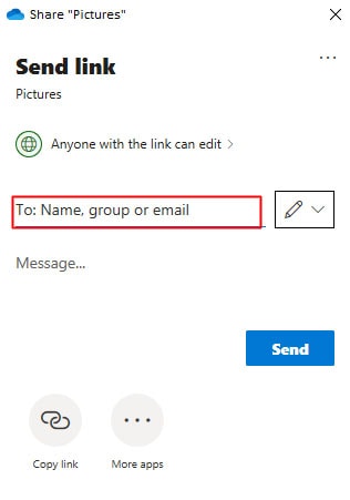 Share OneDrive file via email