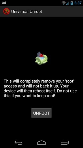 Unroot Android Using Universal Unroot