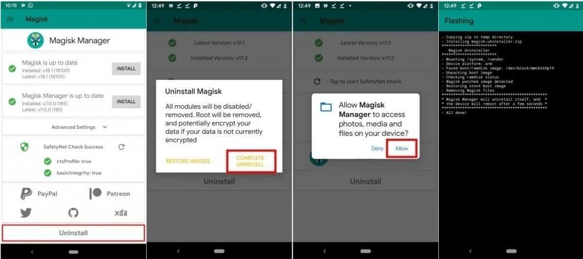 Unroot Your Android with Magisk Manager