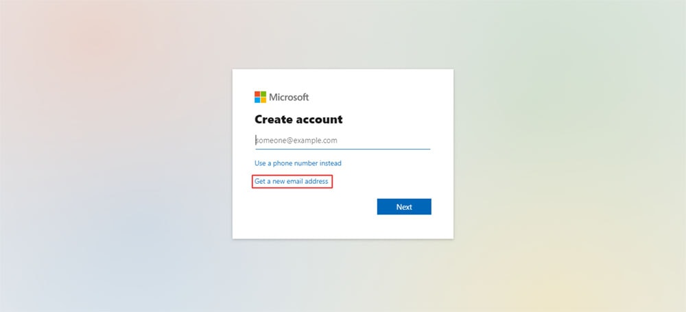 how to get a new outlook email address