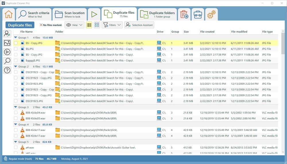 Duplicate Cleaner for Files in Windows