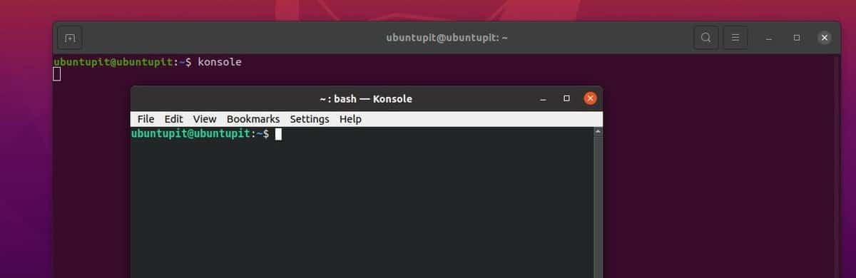 konsole sur ubuntu linux