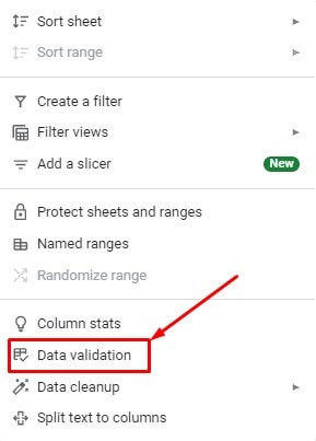 Data-validation-to-add-drop-down-in-Google-sheets-2