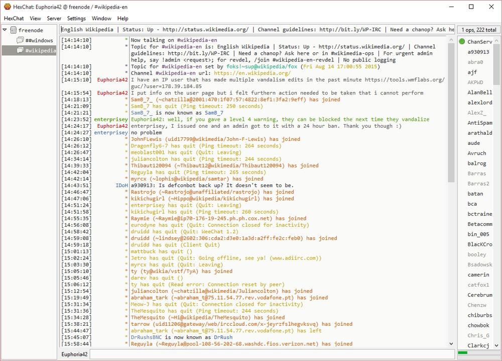 HexChat IRC Client for Windows