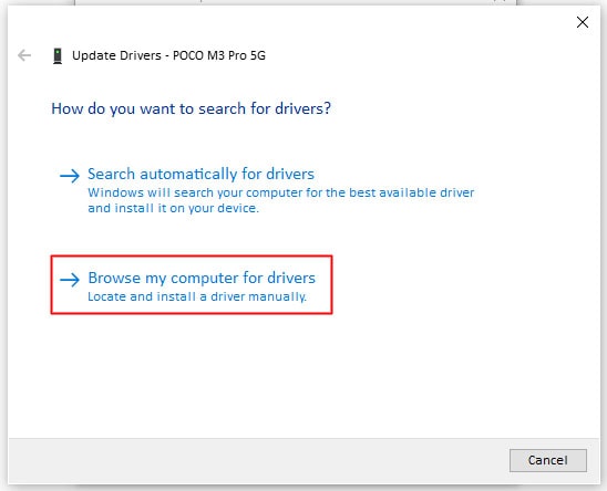 browse my computer for drivers _ Android USB driver for Windows