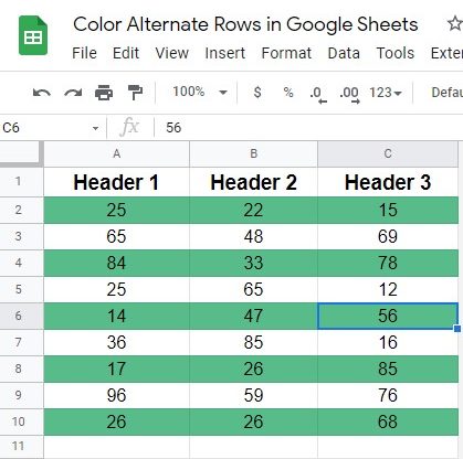 color-alternate-rows-in-google-sheets