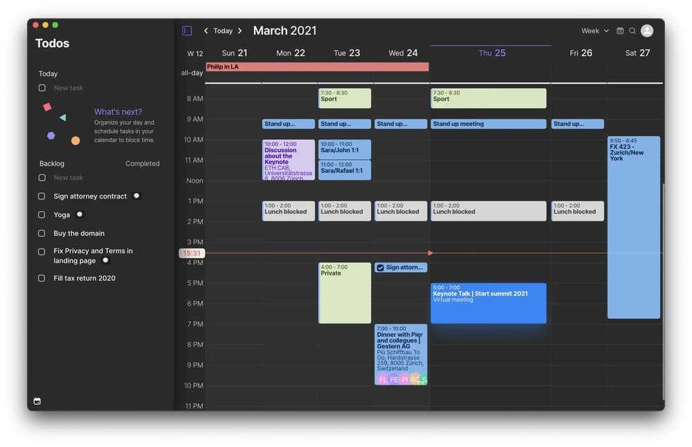 morgen calendar app for Windows