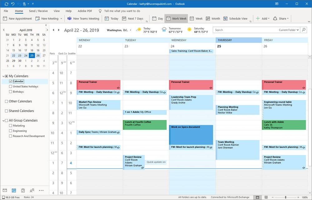 outlook calendar app for Windows