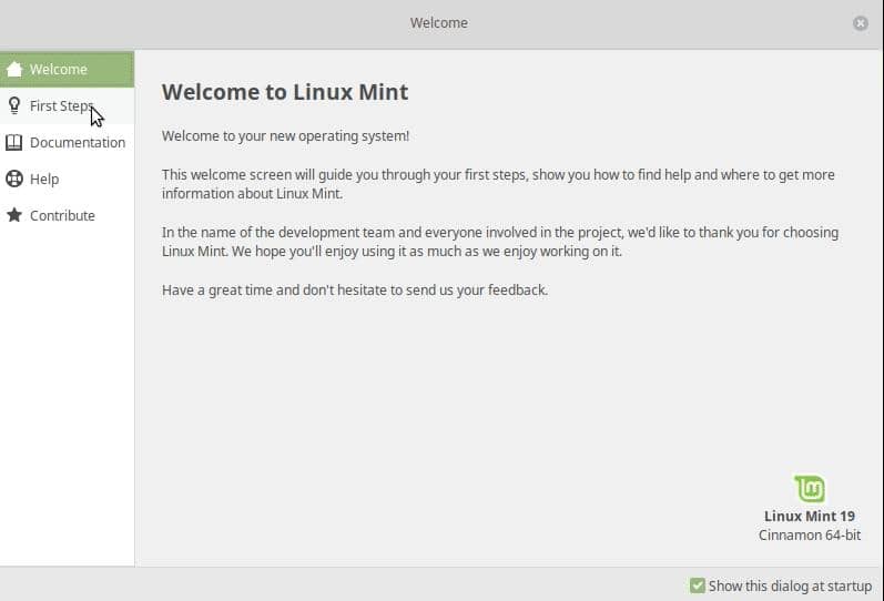 welcome to linux mint