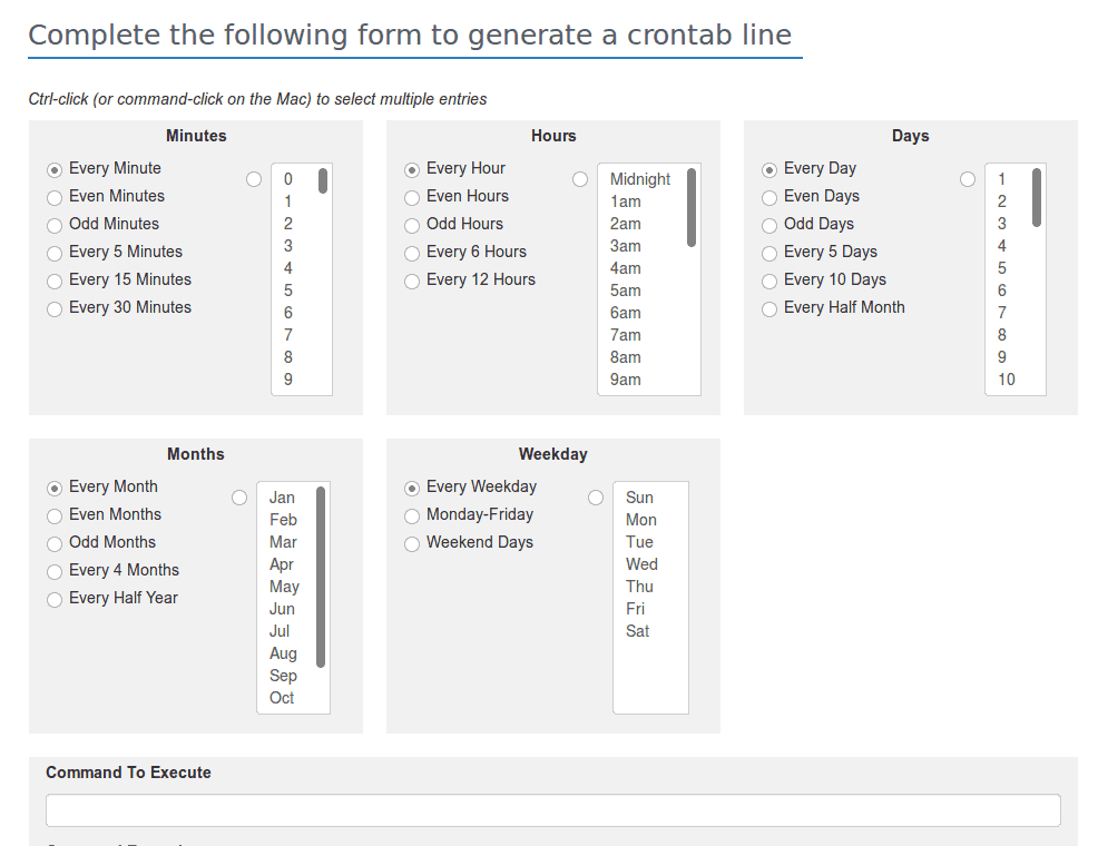 Crontab-Generator