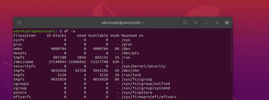 DF Terminal Command To Check Hard Disk Size in GB