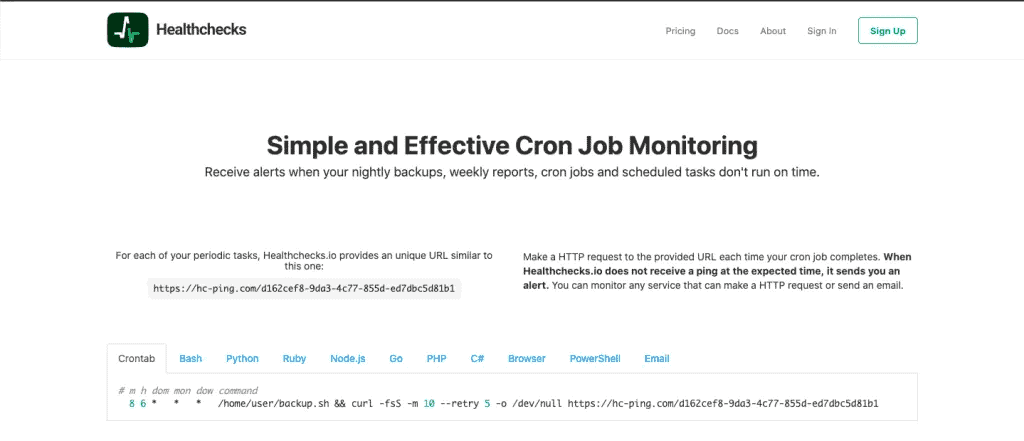 Health checks cron jobs linux