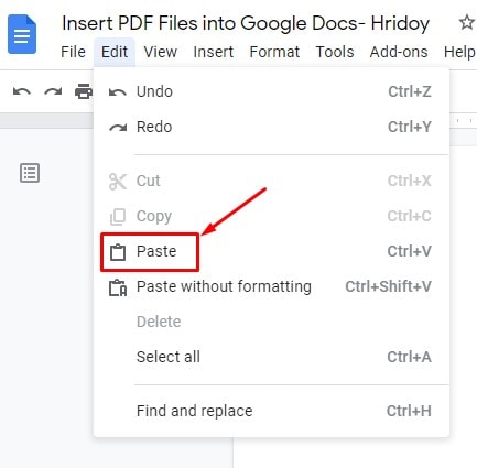 Insert PDF Files Link into Google Docs