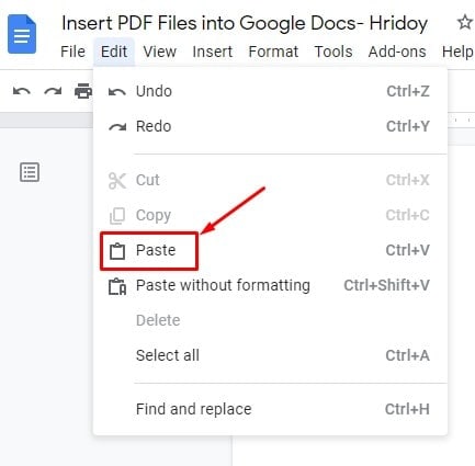 Insert PDF Files Link into Google Docs