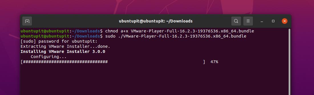 installing VMware on Linux