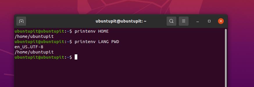 printenv environment variable in Linux