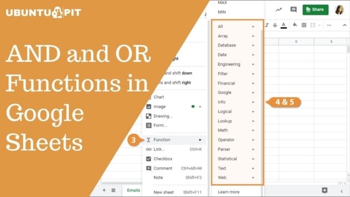 AND and OR Functions in Google Sheets