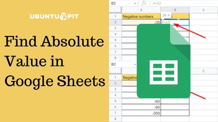Find Absolute Value in Google Sheets