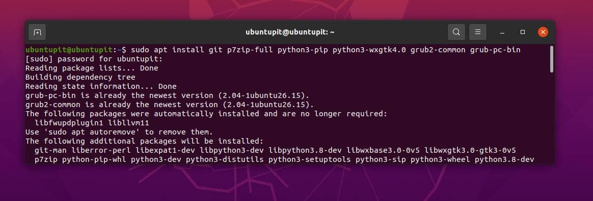 Install WoeUSB dependencies on Ubuntu