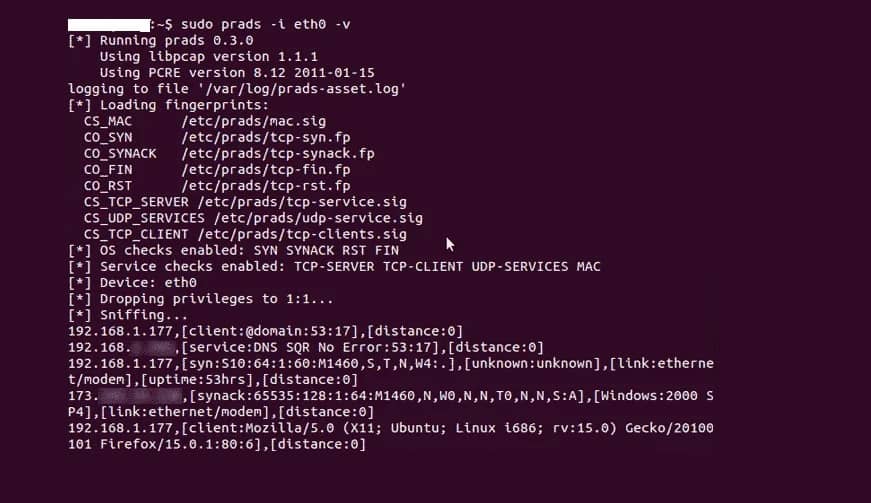 PRADS (Passive Real-time Asset Detection System)