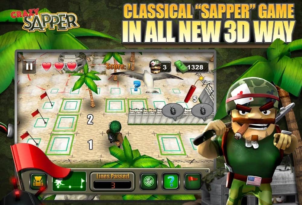 Crazy Sapper 3D, 3D Games for Linux