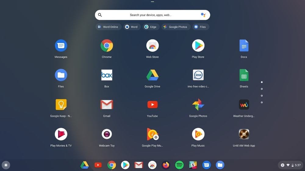 Chrome OS Interface