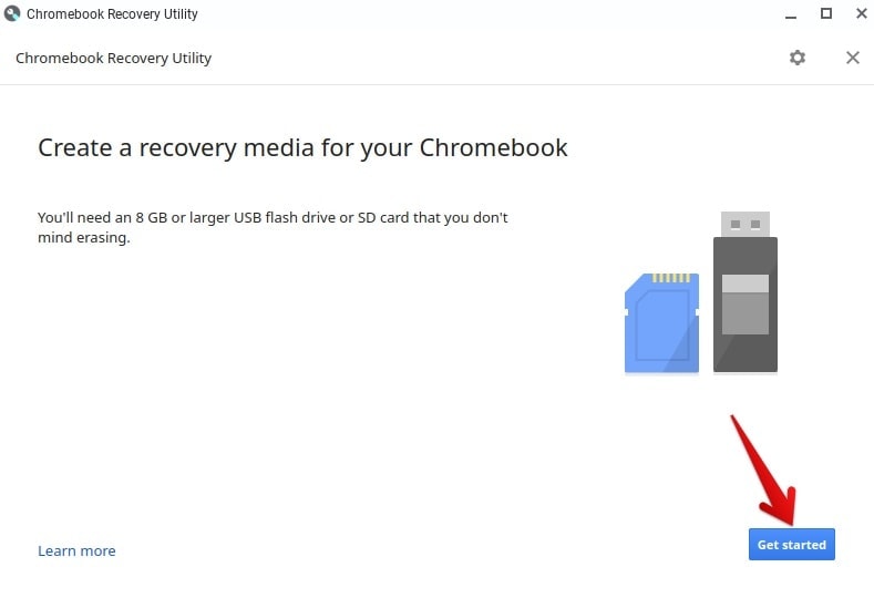 Créer un support de récupération pour Chromebook