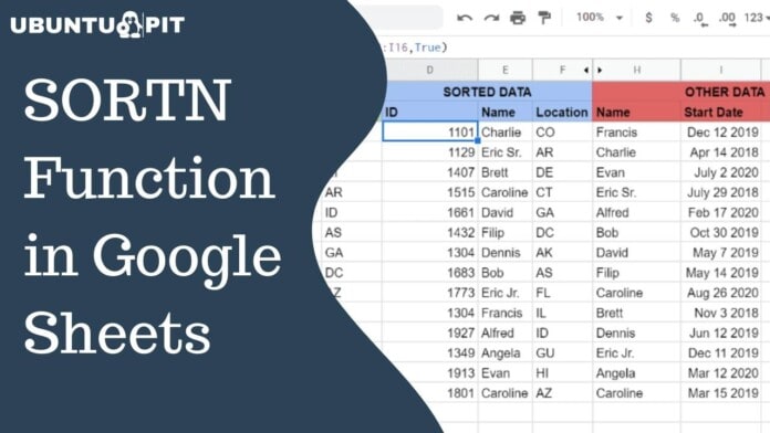 How To Use SORTN Function in Google Sheets