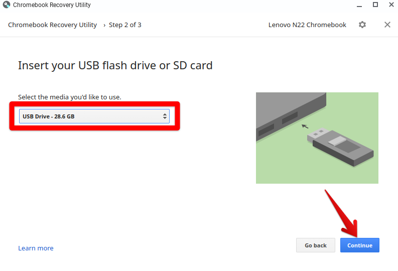 Insert USB Flash Drive