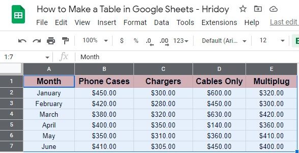 demo-to-make-a-table-in-google-sheets