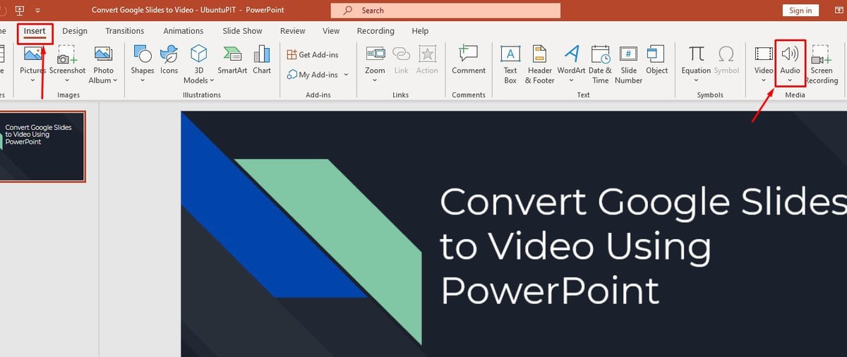 Turn Google Slides into a Video with Audio Using PowerPoint