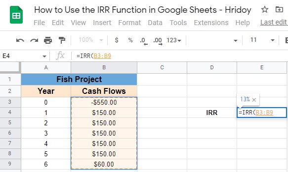 select-range-of-the-cash-flows
