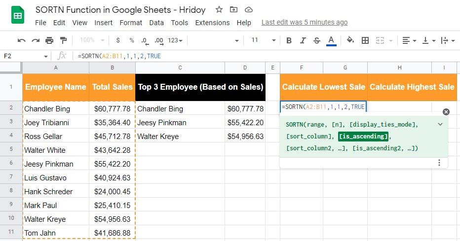 SORTN-function-Google-Sheets-set-ascending-and-descending-order