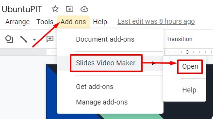 Open SlideVid in Google Slides