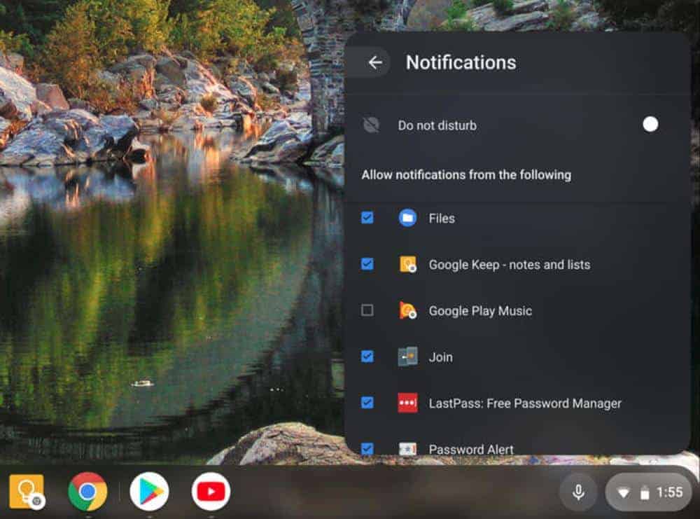 Chromebook Productivity Tips Turn Off Notification