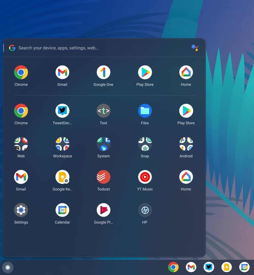 The Chrome OS Launcher