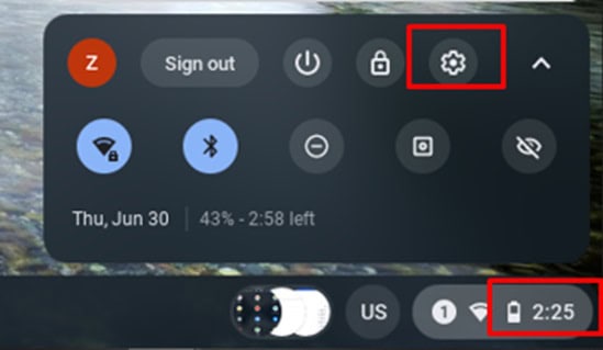 Chromebook Quick Settings