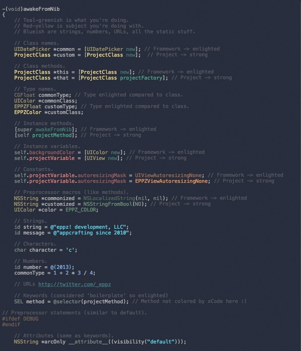 Eppz Xcode theme