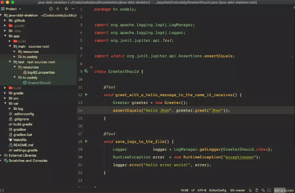 CodelyTv theme for IntelliJ.