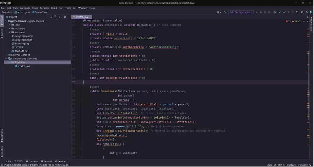 Gerry themes for phpstorm