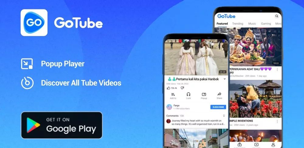 GoTube, YouTube Vanced Alternatives