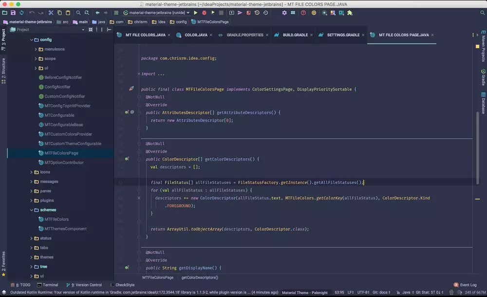 Material theme for Phpstorm