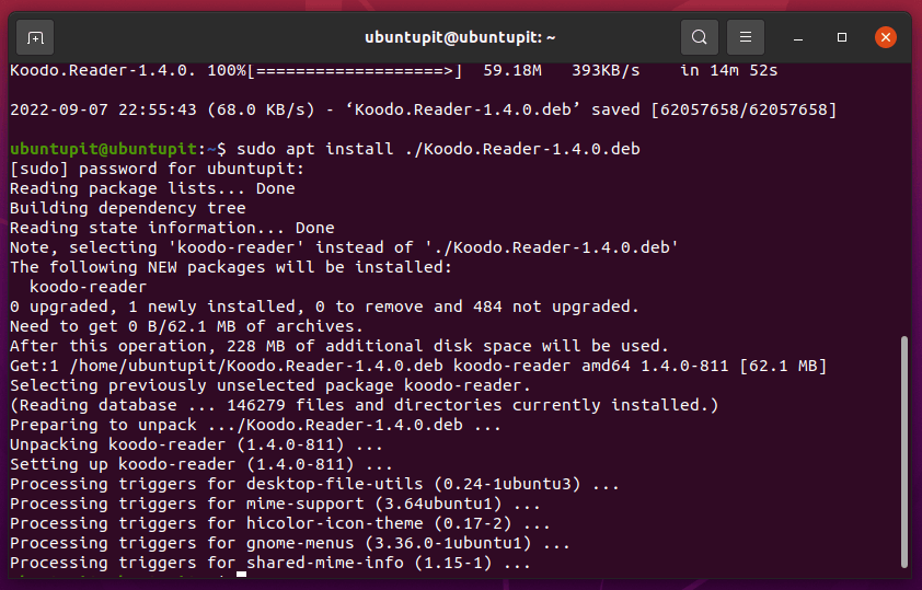 koodo-installation-completes-on-ubuntu