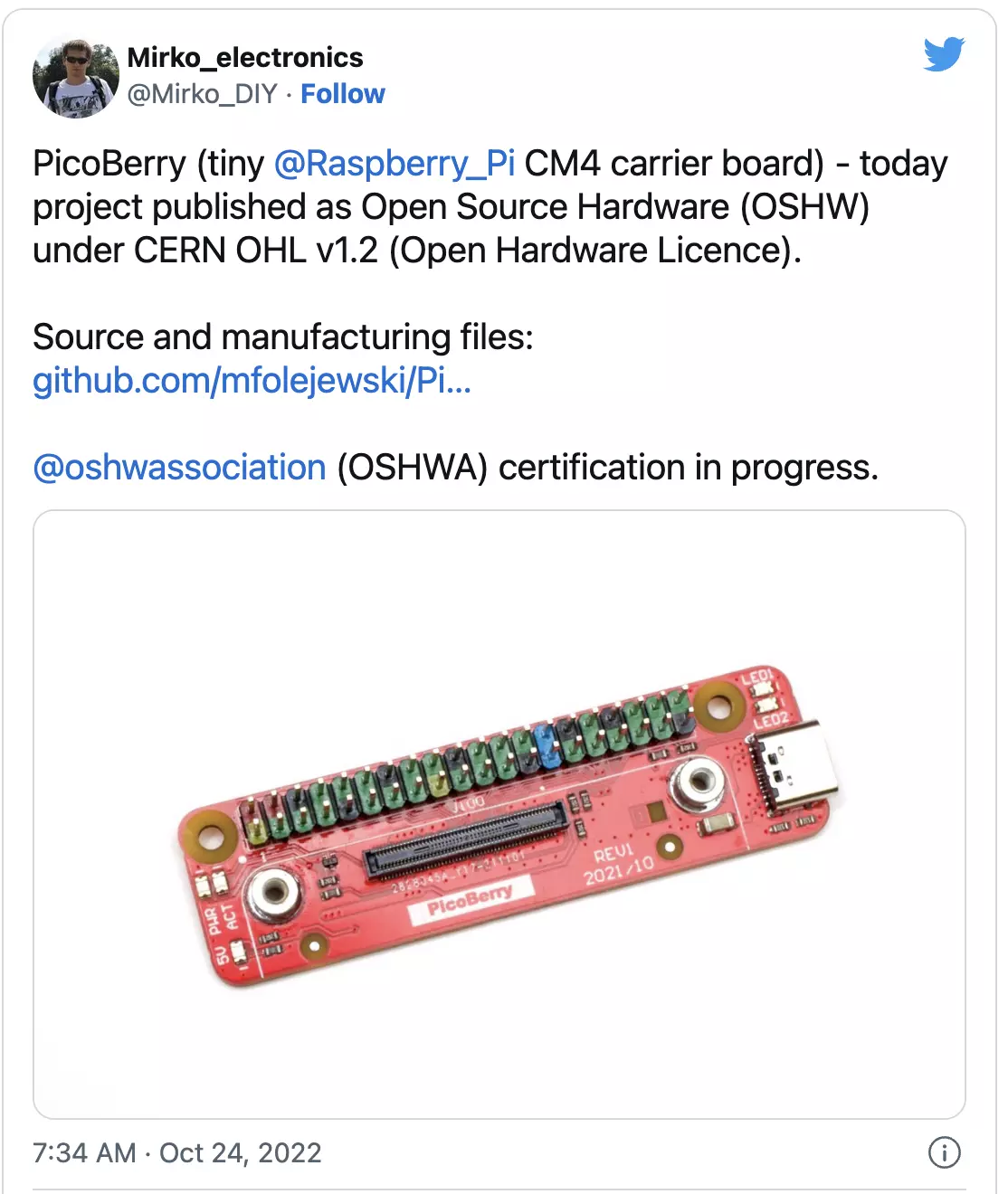PicoBerry Raspberry Pi Compute Module 4 Carrier Board Announcement